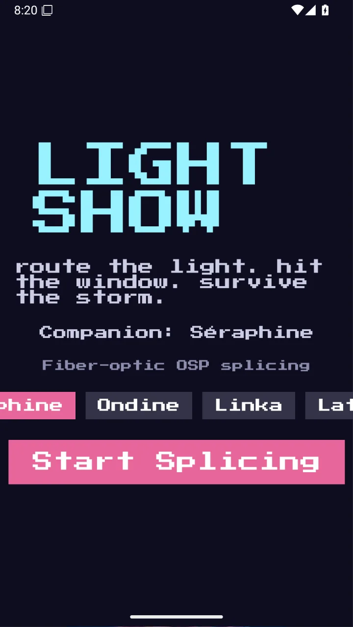 Light Show — Title menu