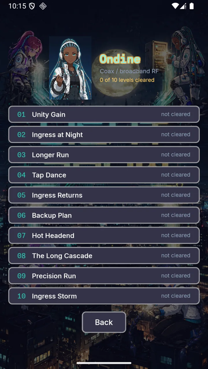 Light Show — Level select